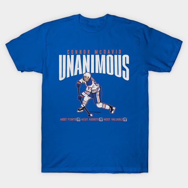 Connor McDavid Unanimous T-Shirt by stevenmsparks